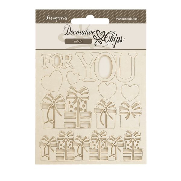 Decorative Chips Gear up for Christmas for you - Чипборд 3D елементи 14 х 14 см.