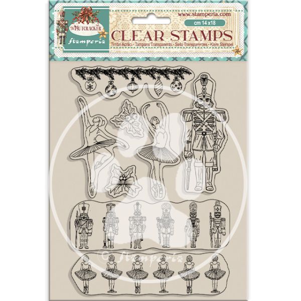 Acrylic stamp cm 14x18 - The Nutcracker ballet and soldiers