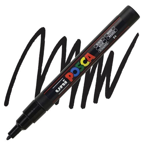 ACRYLIC MARKER POSCA PC-3M FINE BLACK