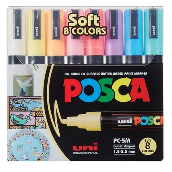 POSCA medium SOFT COLOUR SET - Комплект акрилни маркери   