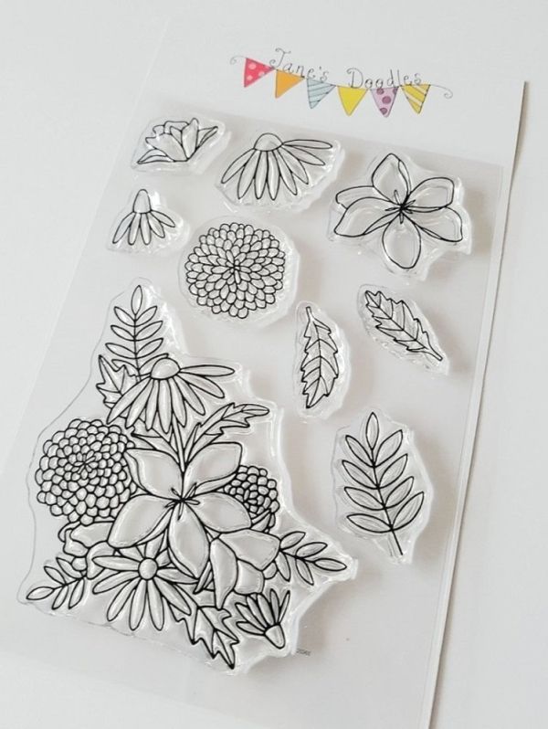 Wild Flowers Clear Stamps 4x6 inch - Дизайнерски прозрачни печати 