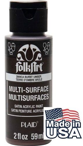 Multi-Surface Satin Acrylic Paints - Burnt Umber