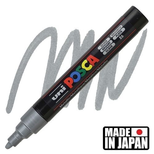 ACRYLIC MARKER POSCA PC-5M MEDIUM SILVER