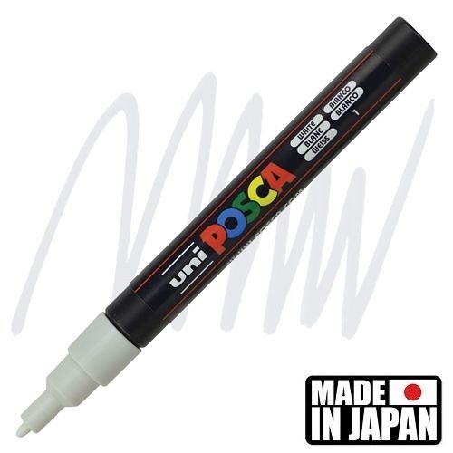 ACRYLIC MARKER POSCA PC-3M FINE WHITE