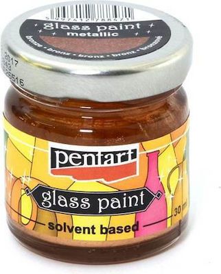 PENTART  GLASS - Витражна боя за стъкло 30 мл. - Бронз