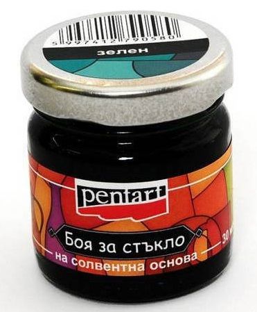 PENTART - Витражна боя за стъкло 30 мл. - Зелено