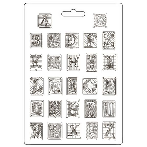 Soft Mould A4 - Master of Magic alphabet - Профи серия форми за моделиране и отливки  молд 