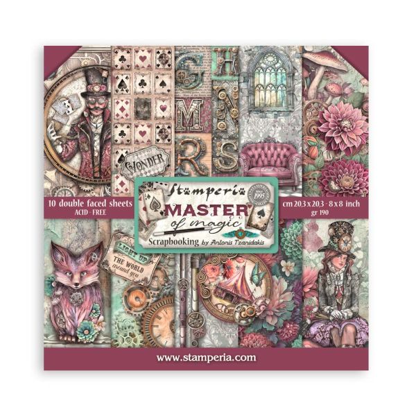 SCRAPBOOKING SMALL PAD 10 SHEETS CM 20,3X20,3 (8"X8") - Master of Magic