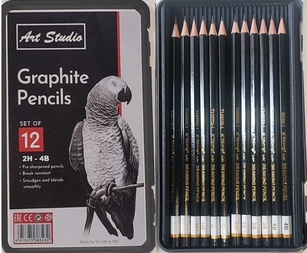 ART STUDIO GRAPHITE SET - комплект 12  графични молива 2H-4B