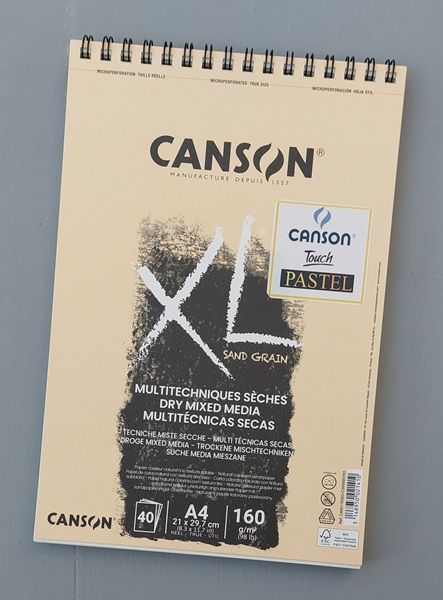 Canson XL TOUCH Sand Grain PAD 160gsm - Скицник пастел А4  40л.  160г - Натурал