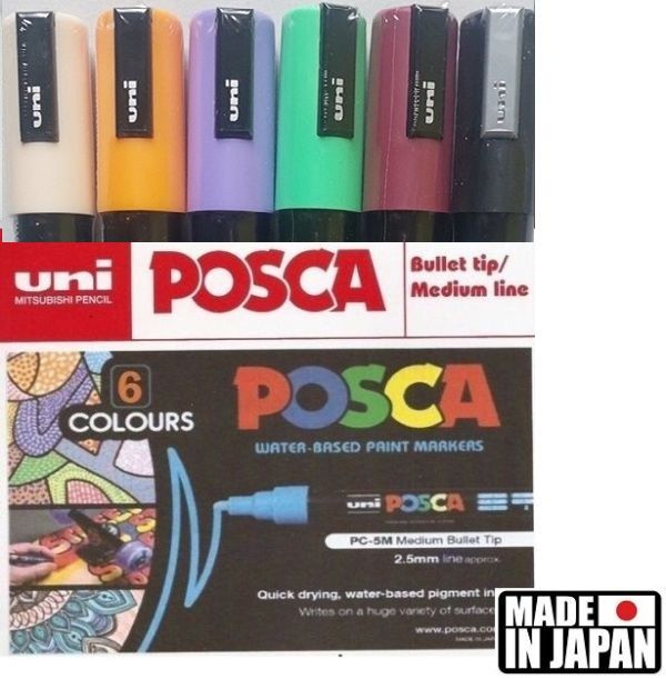 POSCA MERKER  PC-5M MEDIUM Set of 6
