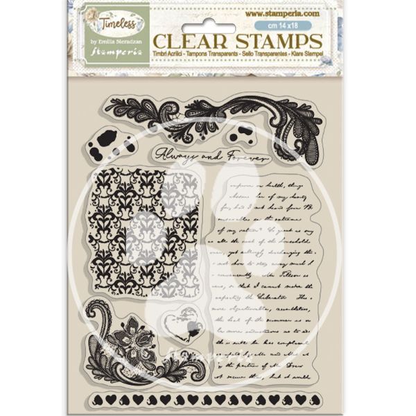 Acrylic stamp cm 14x18 - Timeless backgrounds