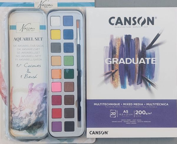 NASSAU CANSON  MIXED MEDIA WATERCOLOUR SET