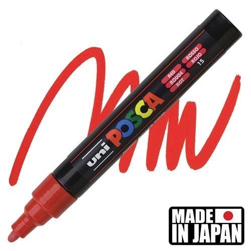 ACRYLIC MARKER POSCA PC-3M FINE RED