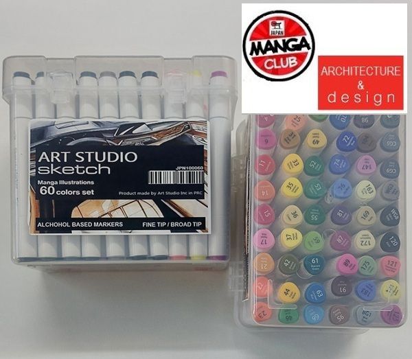 ART STUDIO  SKETCH Markers 60pc