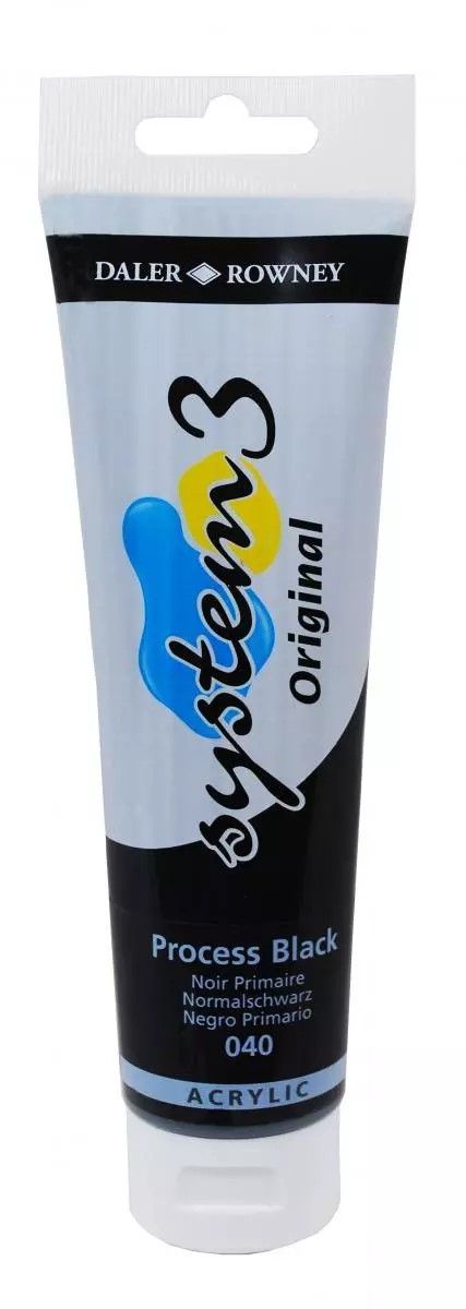 DALER-ROWNEY SYSTEM 3 ACRYLIC 150ml - Екстра фини АКРИЛНИ БОИ #  PROCESS BLACK