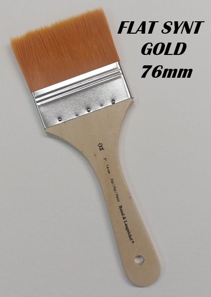 ROYAL FLAT GOLD SYNT BRUSH - Четка плоска  универсална 76mm