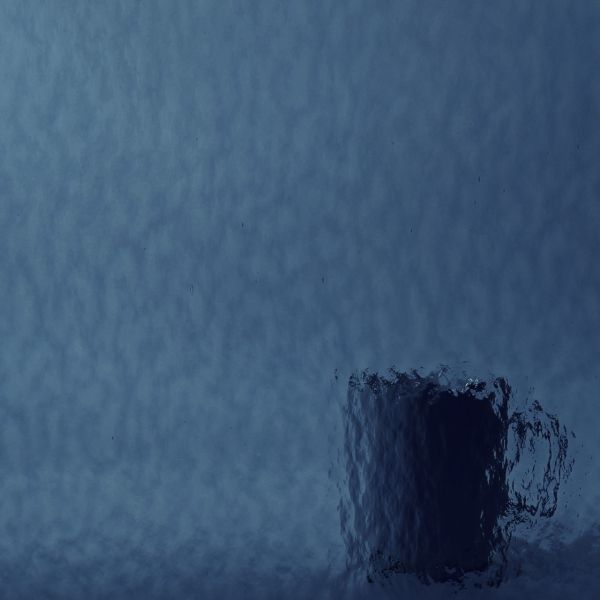 OCENSIDE Spectrum, USA - Steel Blue Rough Rolled - Арт стъкло за Витражи 32x40 sm.