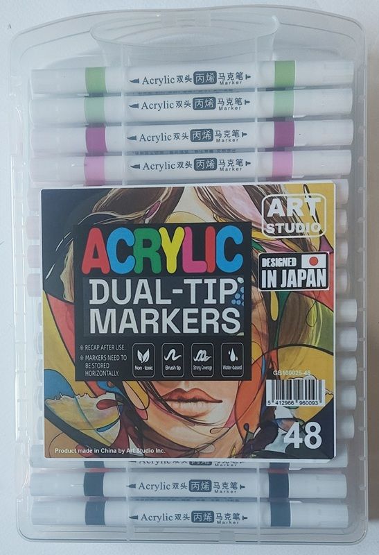 # ACRYLIC DUAL-TIP MARKER SET  48