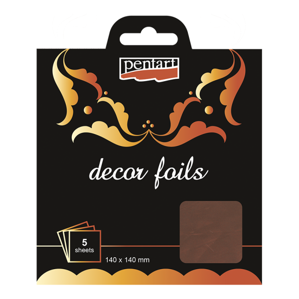Decor Foils Metallic -   5 листа пакет 14Х14см - Бронз