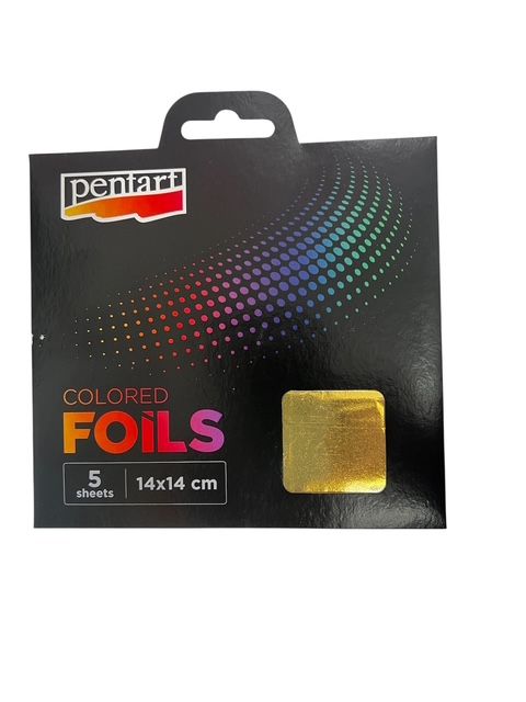 Metal Leaves - ВАРАК  5 листа пакет 14Х14см - Бароково  Злато