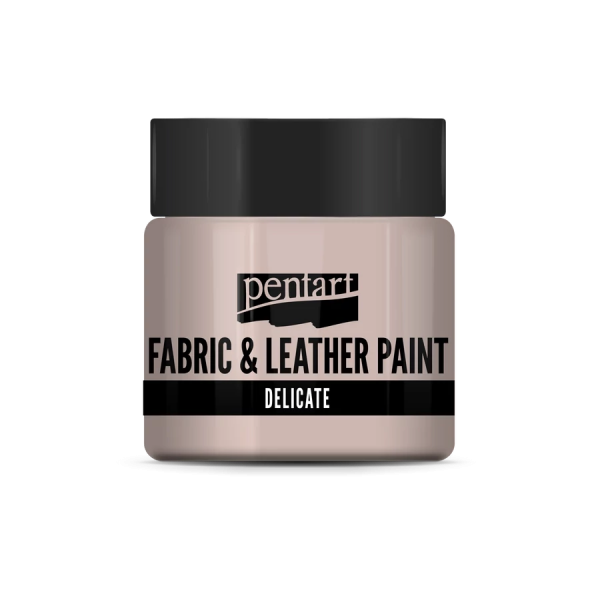 PENTART, DELICATE - FABRIC & LEATHER PEARL PAINT, 50 ml. - Rose Gold