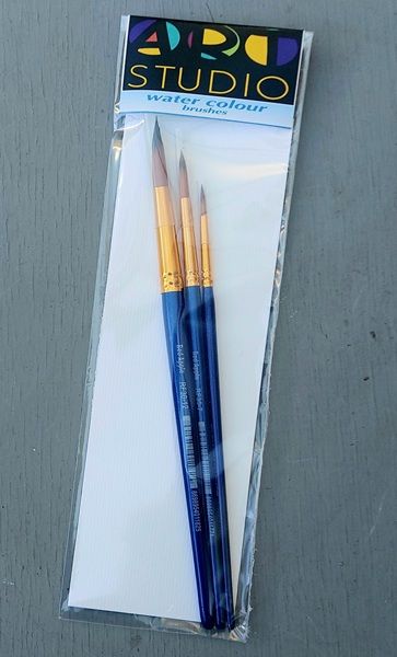 Четки синтетика  GOLDEX комплект 3бр -  ART STUDIO SET 3, 8,12