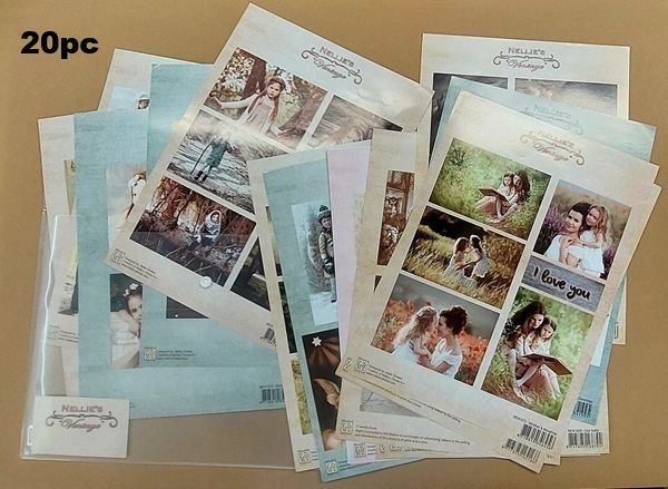 NELLIES ART DECOUPAGE AND ALBUM SET 20pc