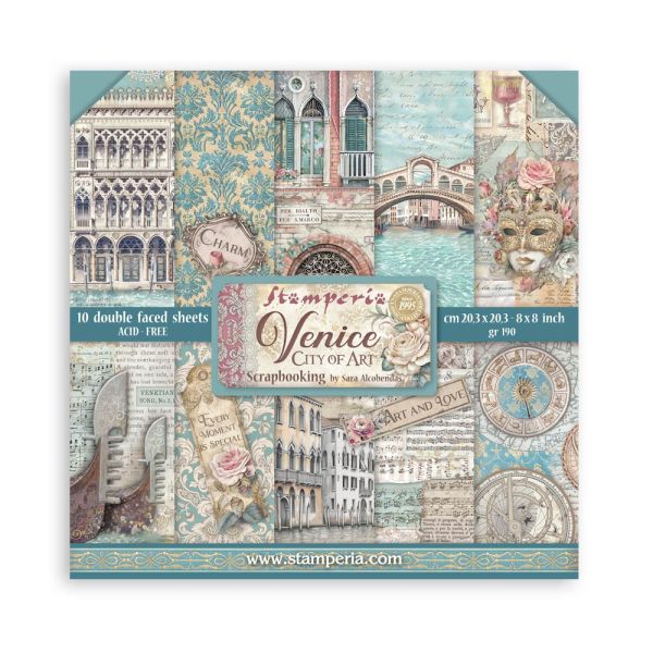 SCRAPBOOKING SMALL PAD 10 SHEETS CM 20,3X20,3 (8"X8") - Venice City of Art