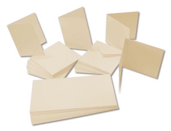 IVORY cards & envelopes DL - 10 бр. картички и пликове 99 x 210 ШАМПАНСКО