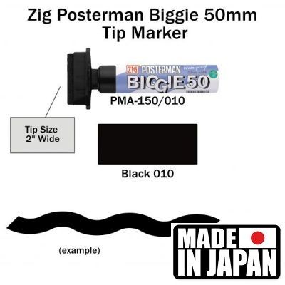 ZIG POSTERMAN, Made in Japan - Акрилен Маркер 5 см.  Черен