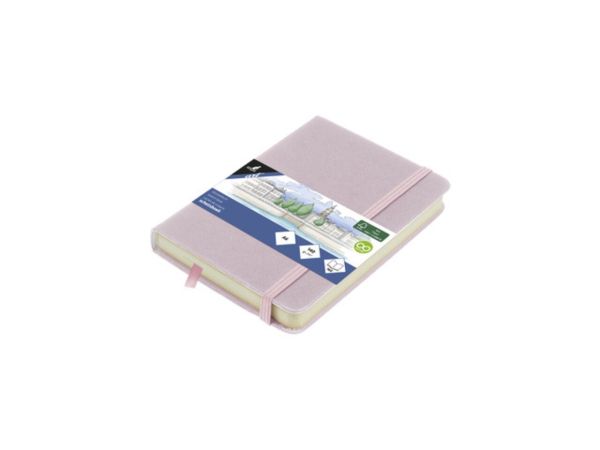 Скечбук твърда кожена корица с ластик KANGARO A6 80 листа / 140г