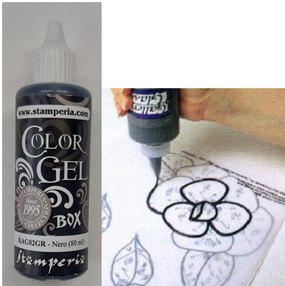 STAMPERIA COLOUR GEL BLACK 80ml
