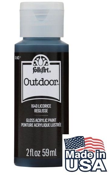 Декорфин акрилна боя за всякаква повърхност OUTDOOR GLOSS 59мл. - Outdoor Licorice