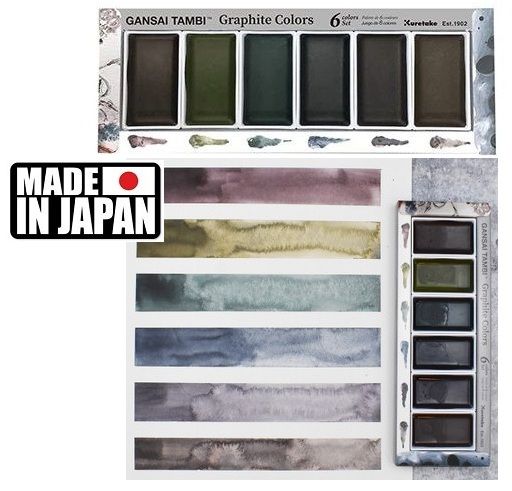Gansai Tambi Graphite Colors - 6 Colors set