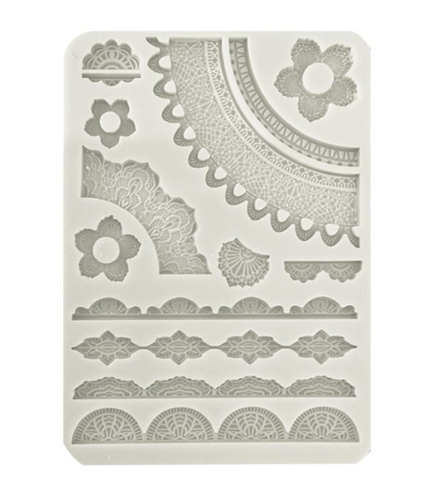 Silicon mould A5 - Secret Diary Lace borders - Силиконова форма за моделиране молд