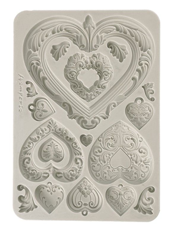 Silicon mould A5 - Hearts - Силиконова форма за моделиране молд