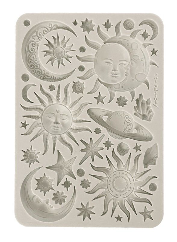 Silicon mould A5 - Sun and moon - Силиконова форма за моделиране молд