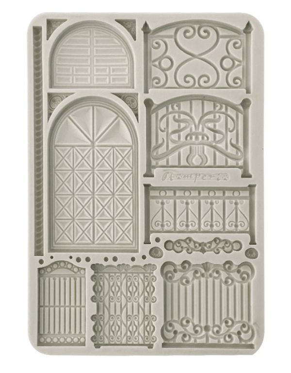 Silicon mould A5 - Fence and door - Силиконова форма за моделиране молд