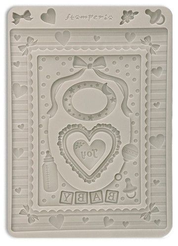 Silicon mould A5 - БЕБЕ - Рамки и Сърца - Силиконова форма за моделиране молд