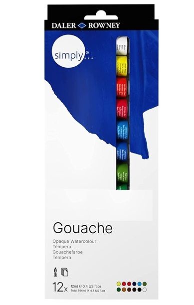 Daler Rowney Gouache Set of 12 x 12ml
