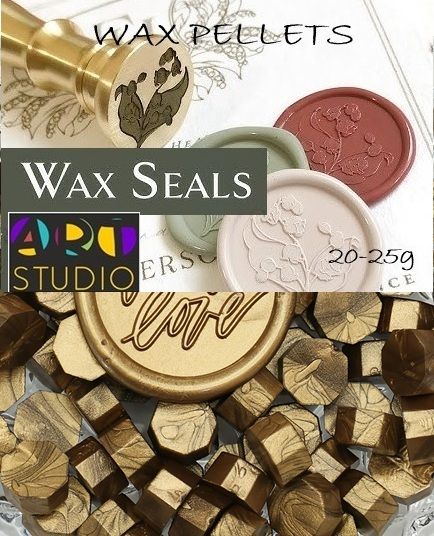 Восък за печати ART STUDIO WAX PELLETS - BRONZE GOLD