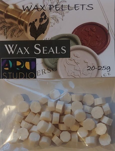 Восък за печати ART STUDIO WAX PELLETS - WHITE PEARL