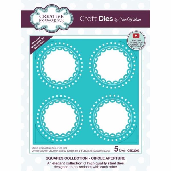 Sue Wilson Craft Die Squares Collection Circle Aperture