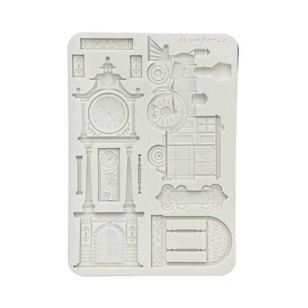 Silicon mold A5 -  Gardens of Time train and longcase clock