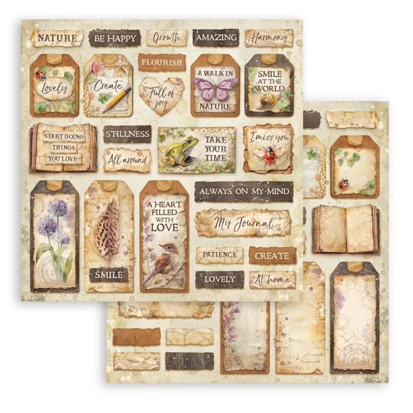 Дизайнерски скрапбукинг картон,All Around tags, 30,5 х 30,5 см.