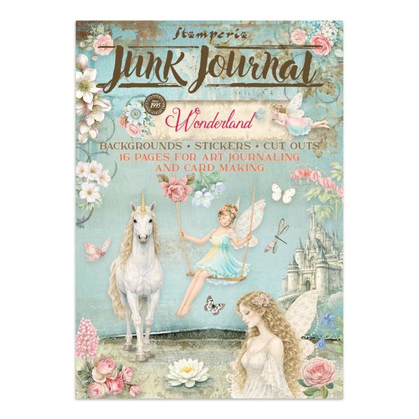 Дизайнерски блок  с елементи JUNK JOURNAL STICKERS  Wonderland