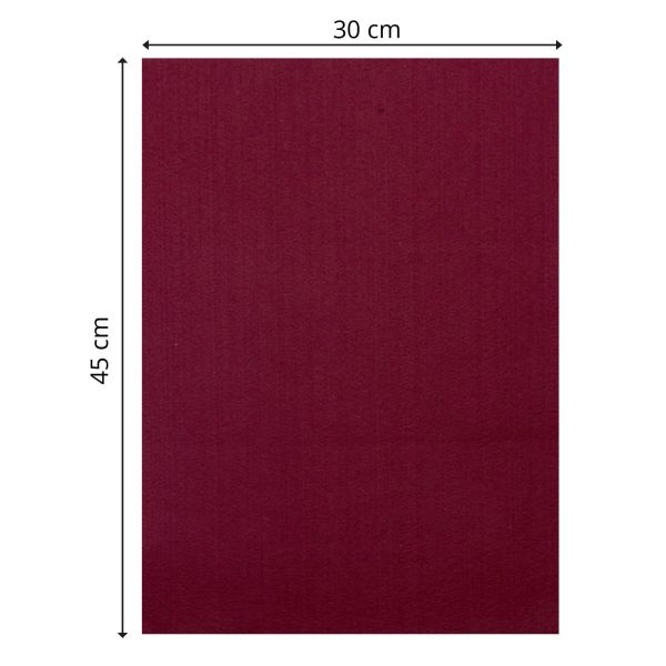 Дизайнерски филц CREATIVE 3,5мм  30 x 45 см. - тъмно червено