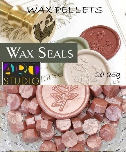 Восък за печати ART STUDIO WAX PELLETS - ROSE GOLD