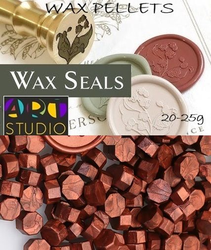 Восък за печати ART STUDIO WAX PELLETS - BRONZE RED